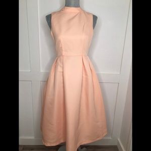 Peach midi dress